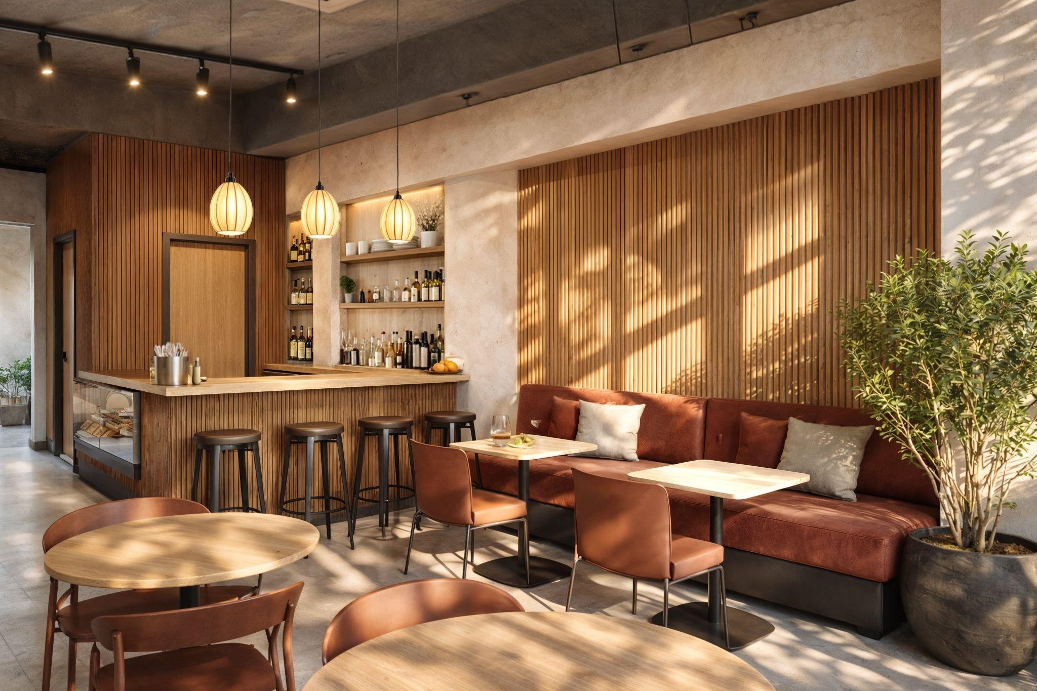 Café Interior project view 2