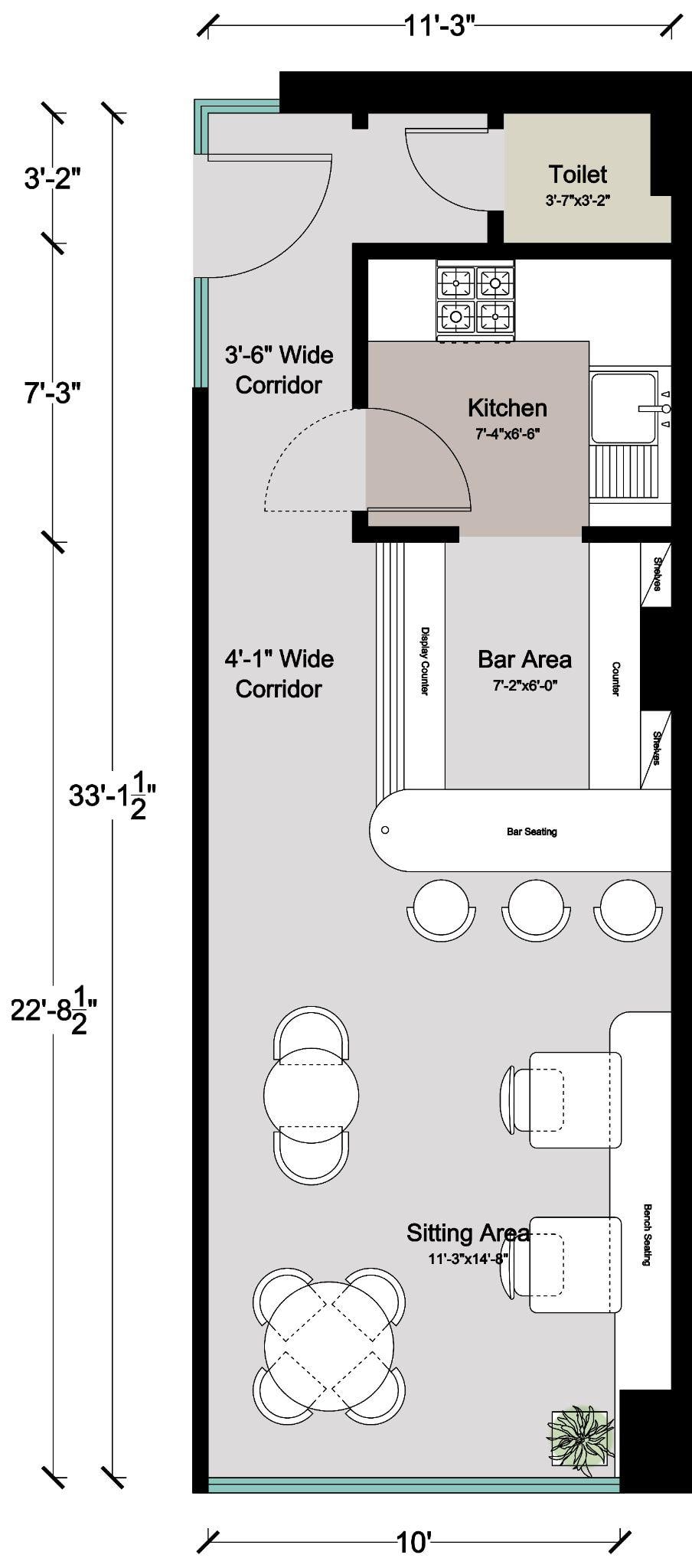 Café Interior project view 4