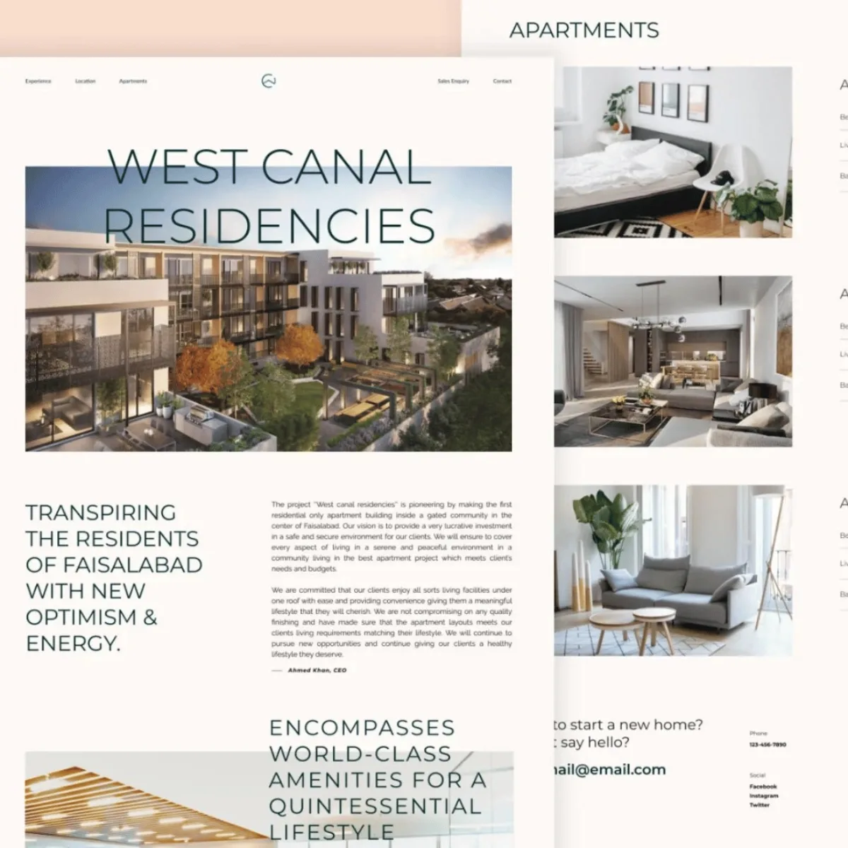 Real estate website developed by Mimar Studios