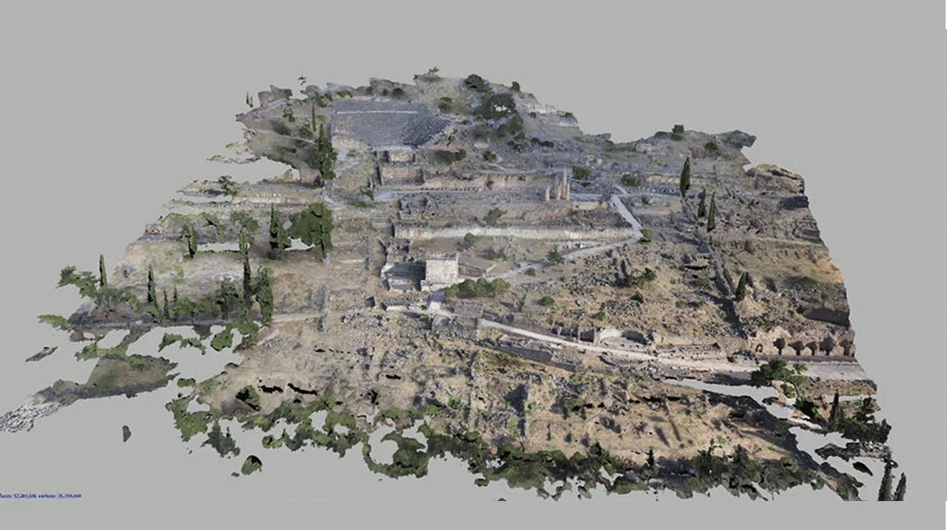 3D surface model of an archaeological site from an aerial survey 3D surface model of an archaeological site from an aerial survey